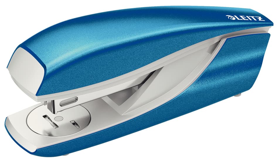 Leitz Heftgerät Nexxt Wow 5502, Blau-Metallic, Im Karton