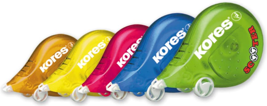 Kores Einweg-Korrekturroller , Scooter - 5-Color, , Sortiert