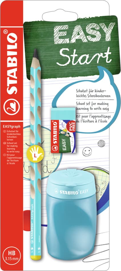 Stabilo Schulset Easygraph, Für Linkshänder, Blau