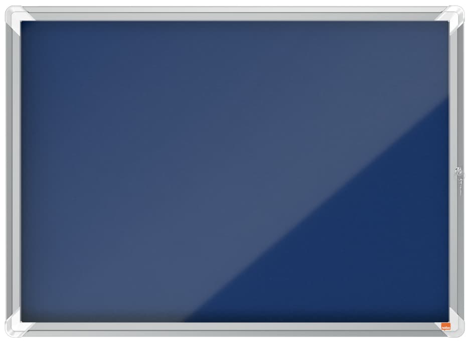 Nobo Schaukasten Premium Plus, Filz-Rückwand, 8 X A4, Blau
