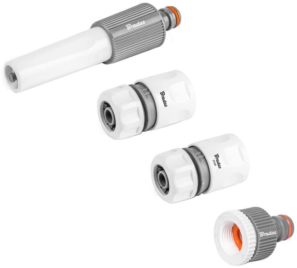 Bradas Spritzdüse-Set White Line, 1/2, , Pvc, 4-Teilig