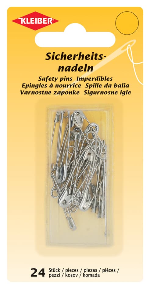 Kleiber Sicherheitsnadeln, Farbe: Silber