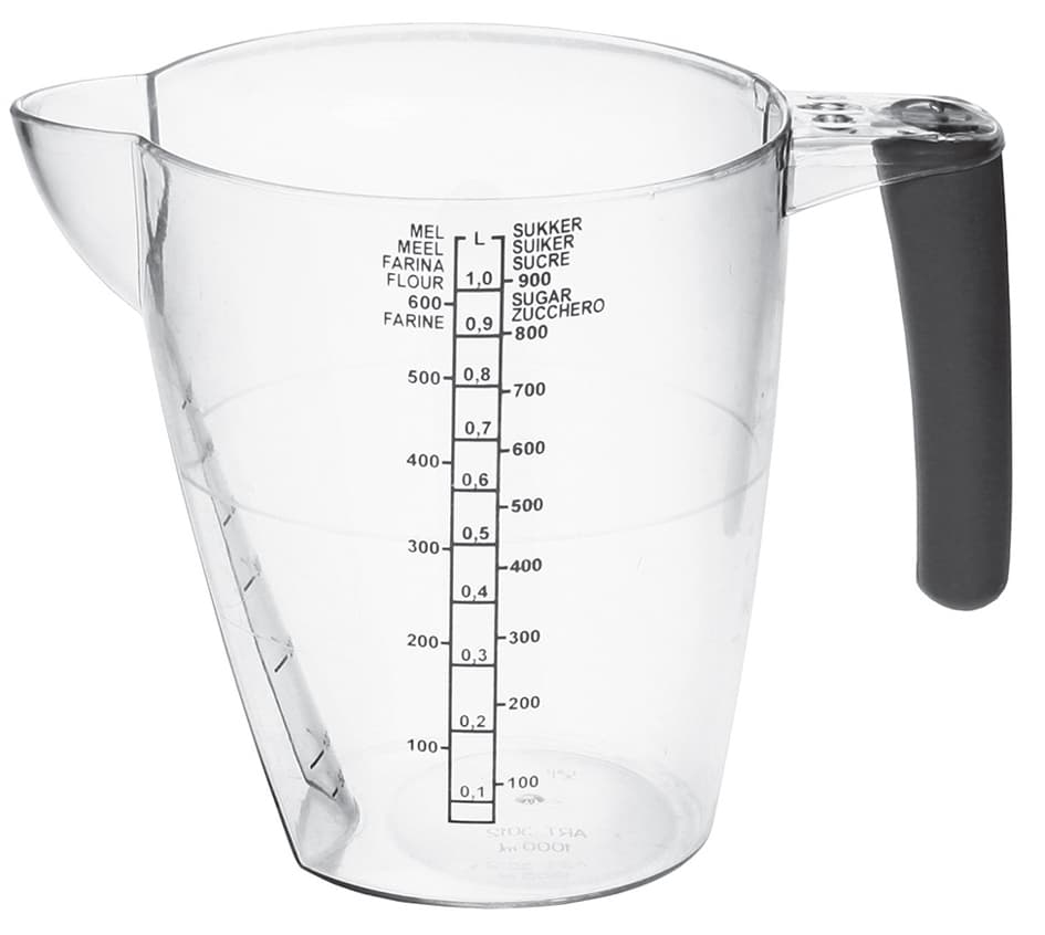 Plast Team Messbecher, 1,0 Liter, Transparent