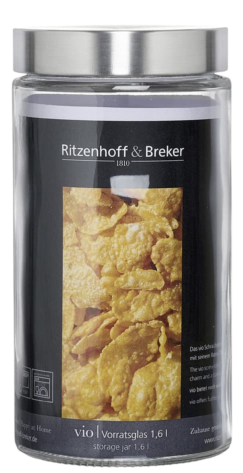 Ritzenhoff & Breker Vorratsglas Vio, Rund, 1,6 Liter