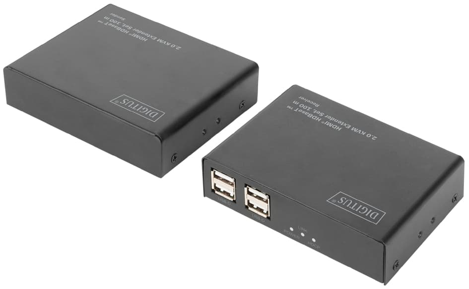 Digitus Hdmi 2.0 Kvm Extender Set, Hdbase T, 100 M