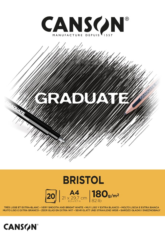 Canson Studienblock Graduate Bristol, Din A4