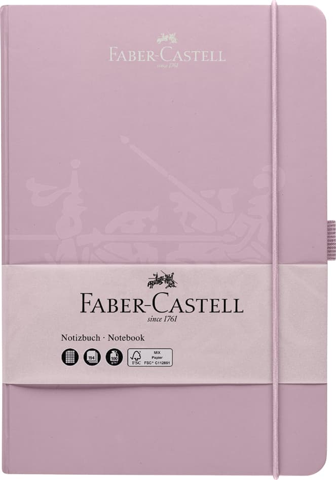 Faber-Castell Notizbuch, Din A5, Kariert, Rose