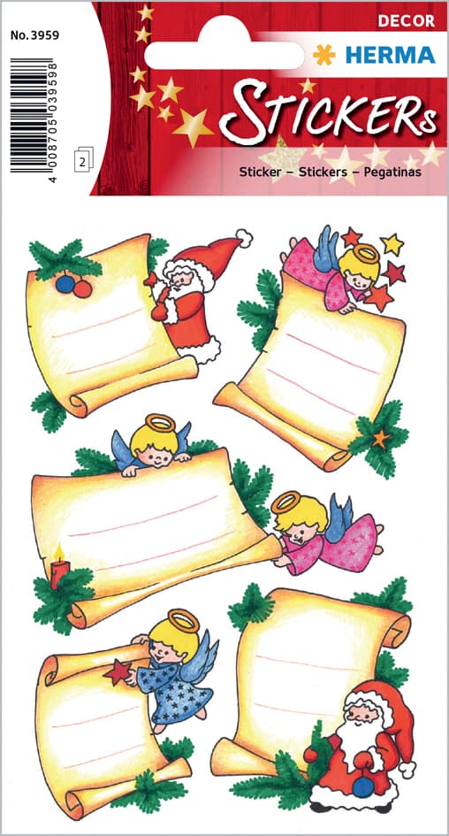 Herma Weihnachts-Sticker Decor , Weihnachtsbriefe, , Widmung