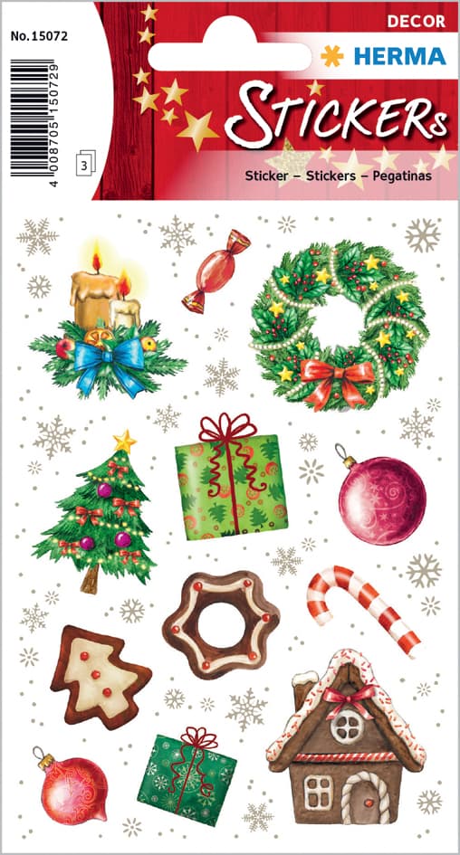 Herma Weihnachts-Sticker Decor , Weihnachtszeit,