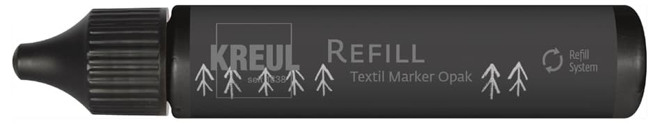 Kreul Refill Für Textilmarker Opak, 25 Ml, Schwarz