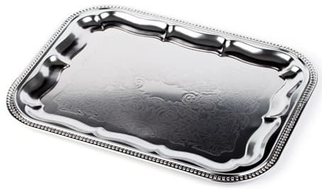 Aps Partyplatte, Rechteckig, (B)410 X (T)310 Mm, Silber