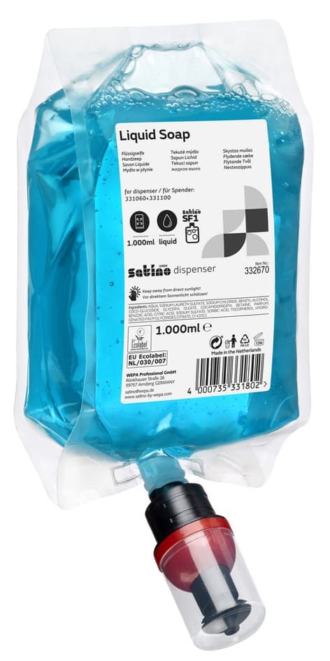 Satino By Wepa Flüssigseife, Im Beutel, Inhalt: 1 Liter