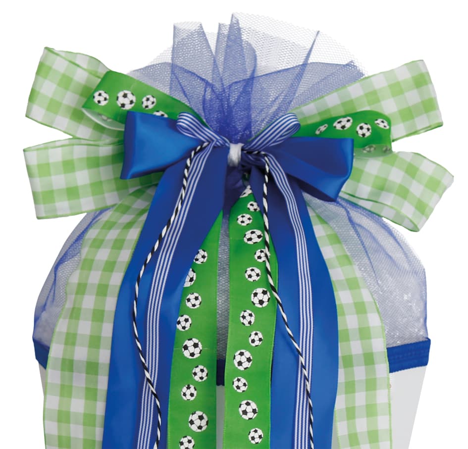 Roth Schultütenschleife , Soccer, , Grün / Blau