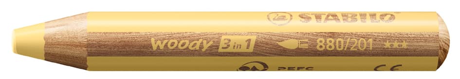 Stabilo Multitalentstift Woody 3 In 1, Rund, Pastellgelb