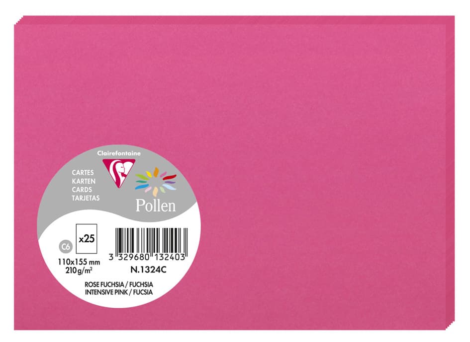 Pollen By Clairefontaine Karte C6, Fuchsia