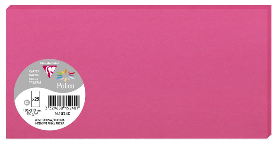 Pollen By Clairefontaine Karte Dl, Fuchsia
