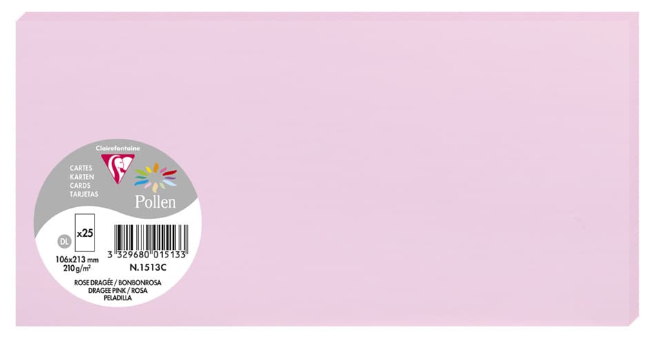 Pollen By Clairefontaine Karte Dl, Bonbonrosa