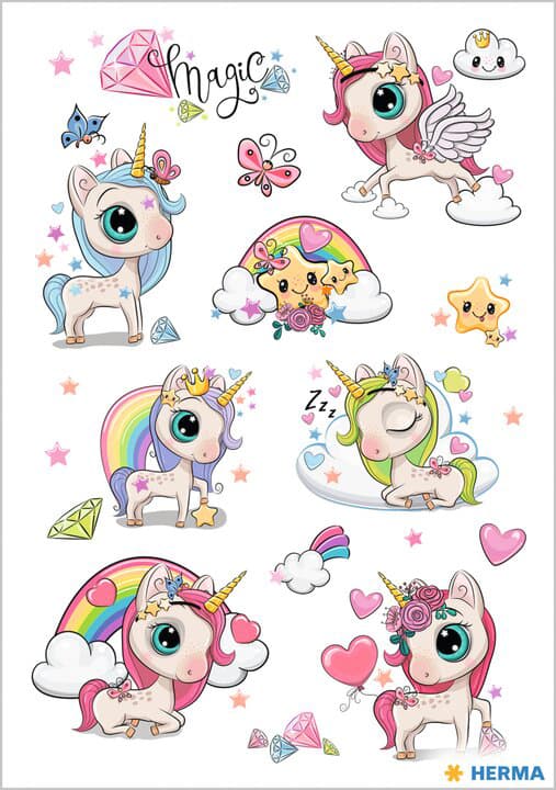 Herma Sticker Magic , Verzaubertes Einhorn,