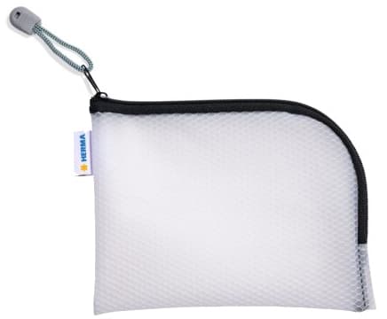Herma Reißverschlusstasche , Mesh Bags, , Din A7, Rot