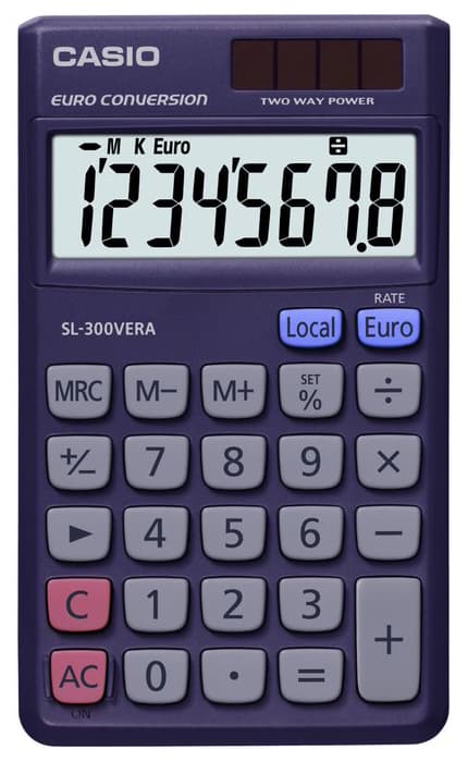 Casio Taschenrechner Sl-300 Vera, Solar-/ Batteriebetrieb