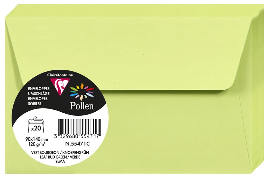 Pollen By Clairefontaine Briefumschlag 90x140 Mm, Knospen-