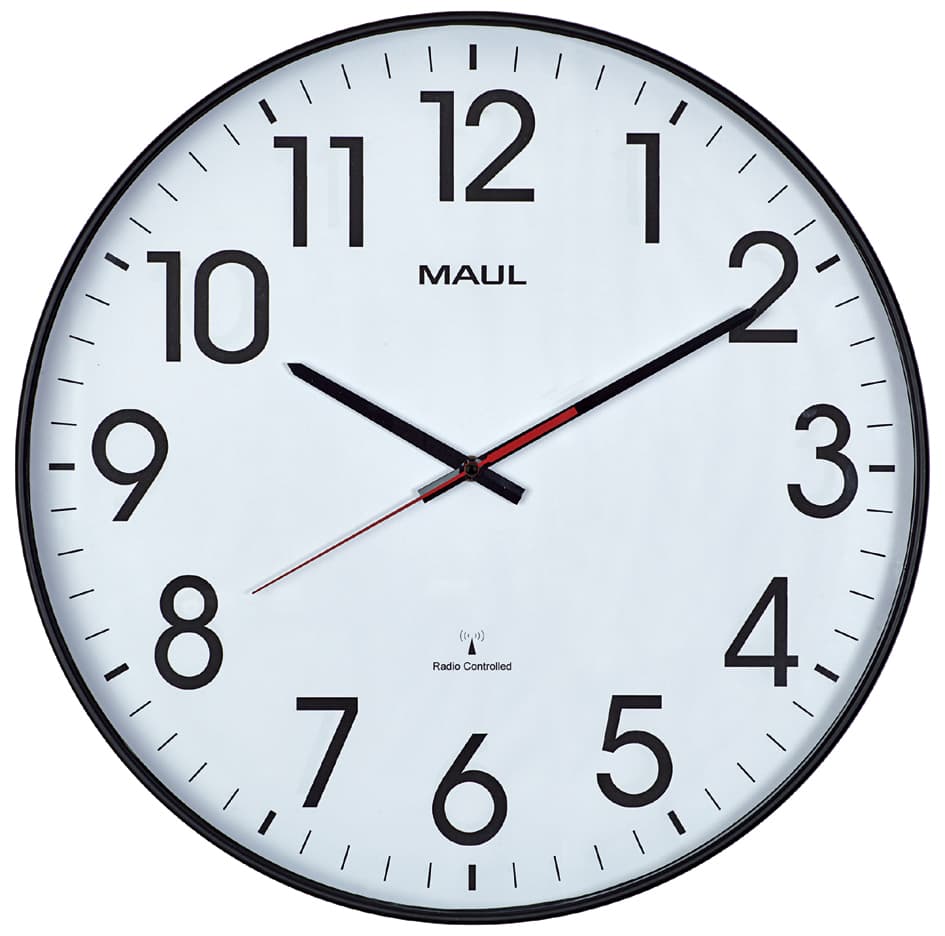 Maul Wanduhr/Funkuhr Maulclimb, Durchmesser: 470 Mm, Schwarz