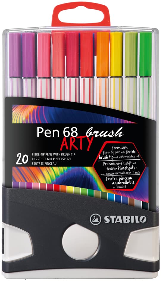 Stabilo Pinselstift Pen 68 Brush Arty, 20er Colorparade