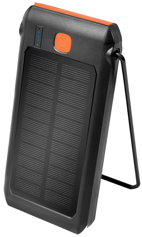Logilink Solar-Powerbank, 10.000 Mah, 18 Watt,Schwarz/Orange