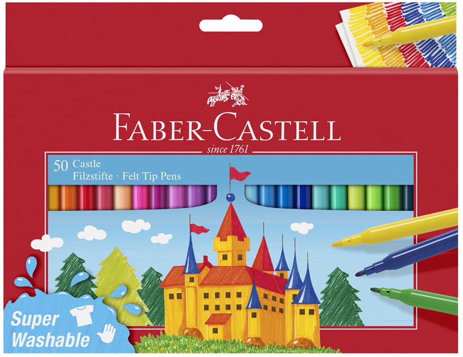 Faber-Castell Fasermaler Castle, 50er Kartonetui