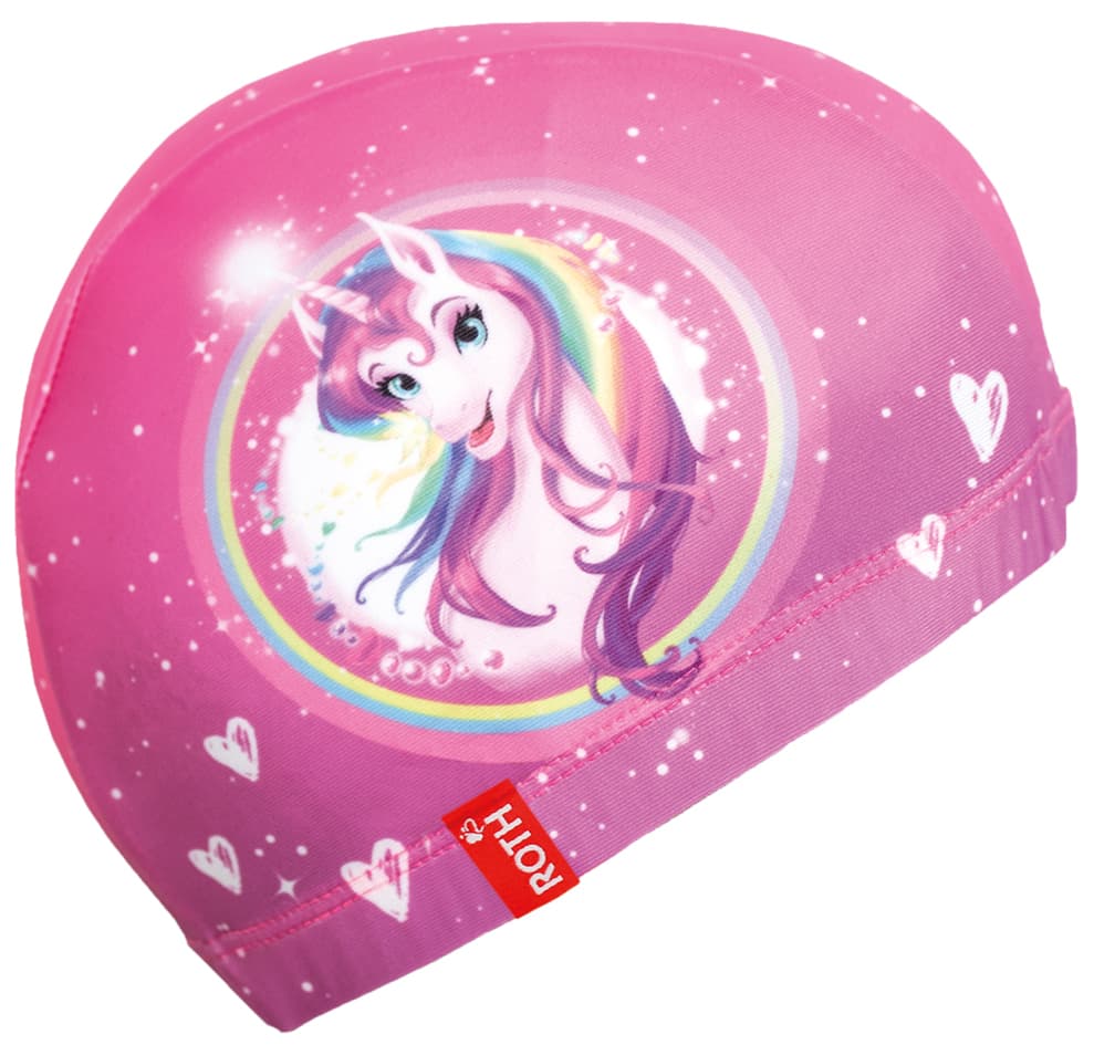 Roth Kinder-Badekappe , Einhornportrait,