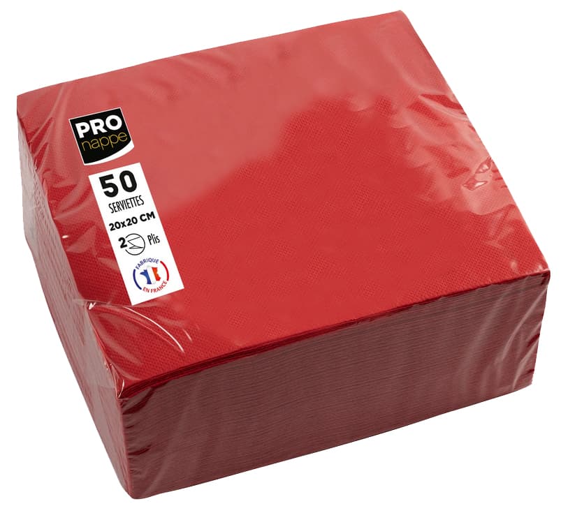 Pronappe Cocktail-Servietten, 200 X 200 Mm, Rot