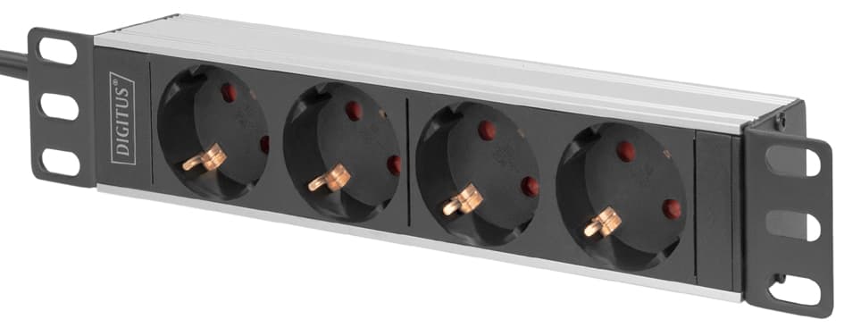 Digitus 10, Steckdosenleiste Mit Aluminiumprofil, 4-Fach