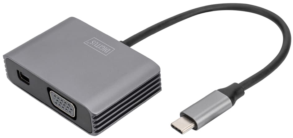Digitus Usb-C 4k 2in1 Mini Displayport + Vga Grafik-Adapter