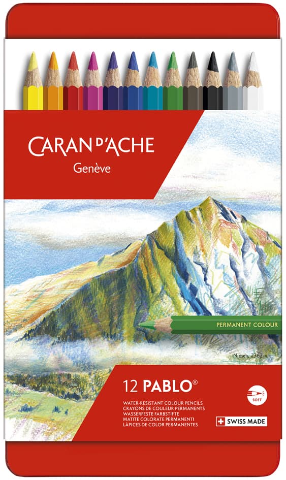 Caran D, Ache Buntstifte Pablo, 12er Metalletui