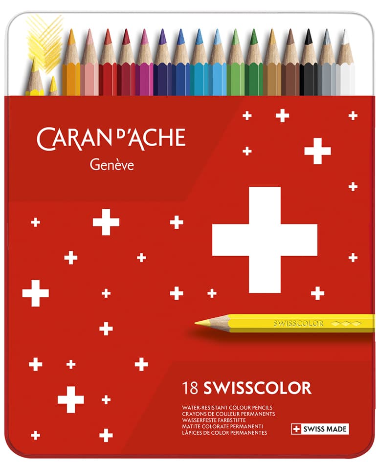 Caran D, Ache Buntstifte Swisscolor, 18er Metalletui
