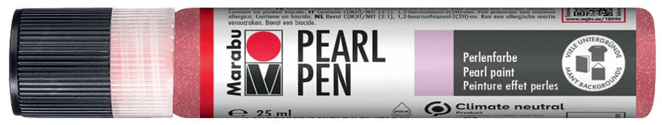 Marabu Perlenfarbe Pearl Pen, 25 Ml, Schimmer-Rot