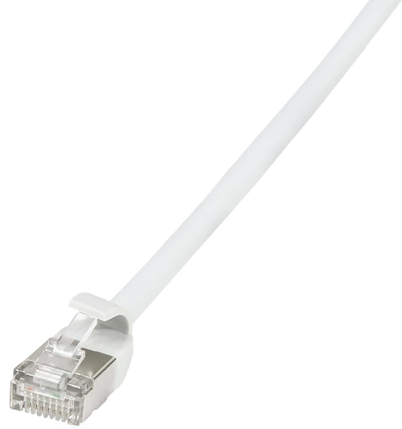 Logilink Patchkabel Ultraflex, Kat. 6a, U/Ftp, 1,0 M, Weiß