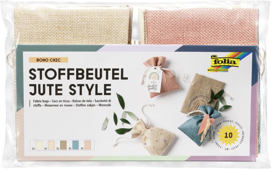 Folia Stoffbeutel Jute Style , Boho Chic,