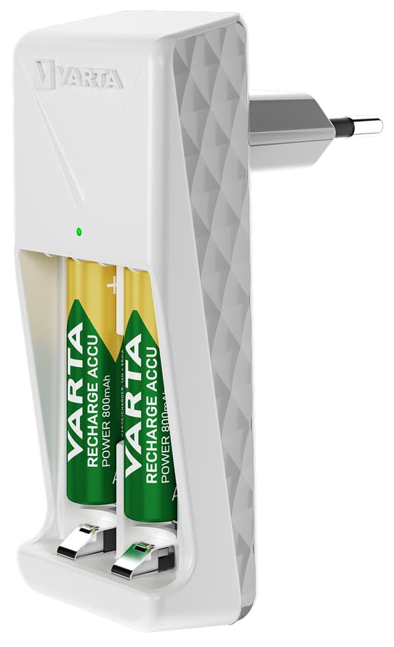Varta Ladegerät Mini Charger, Weiß, Bestückt Aaa