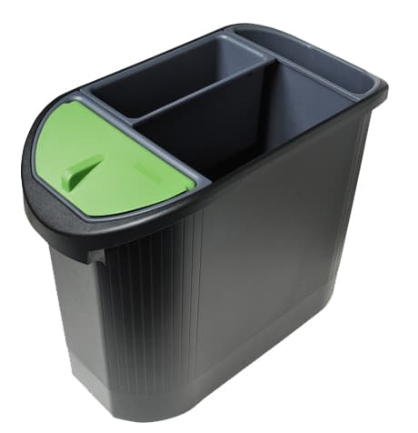 Exacompta Papierkorb Topline, 26 Liter, Schwarz/Anthrazit