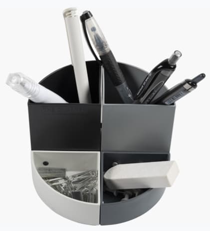 Exacompta Multiköcher , The Quarter, , 4 Fächer, Schwarz/Grau