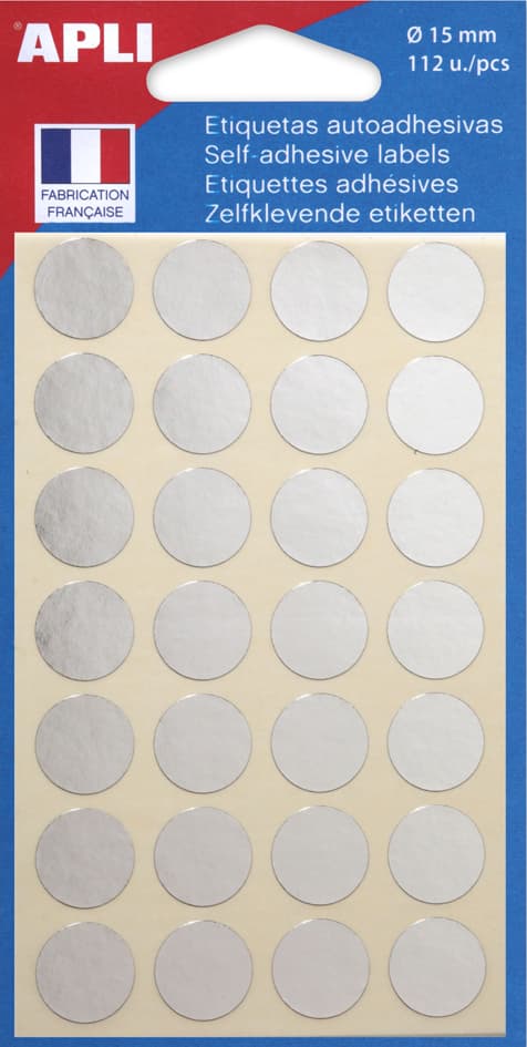 Apli Markierungspunkte, Durchmesser: 15 Mm, Silber
