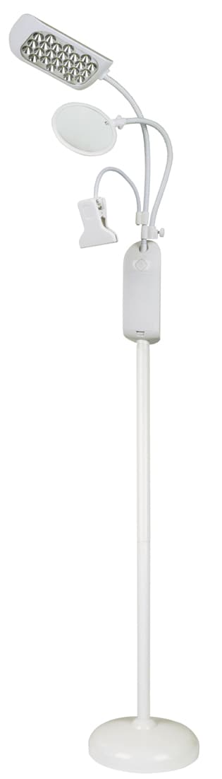 Kleiber Led-Stehleuchte Mit Klemme & Lupe, Weiß