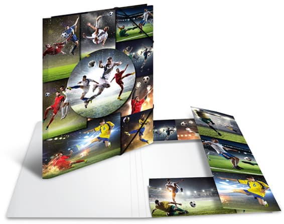 Herma Eckspannermappe , Football, , Karton, Din A3