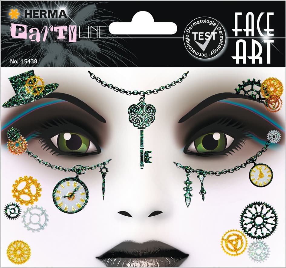 Herma Face Art Sticker Gesichter , Steam Punk Amelia,