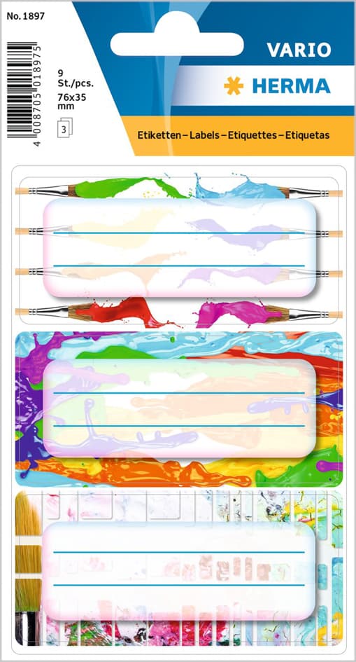Herma Buchetiketten Vario , Farben, , 76 X 35 Mm