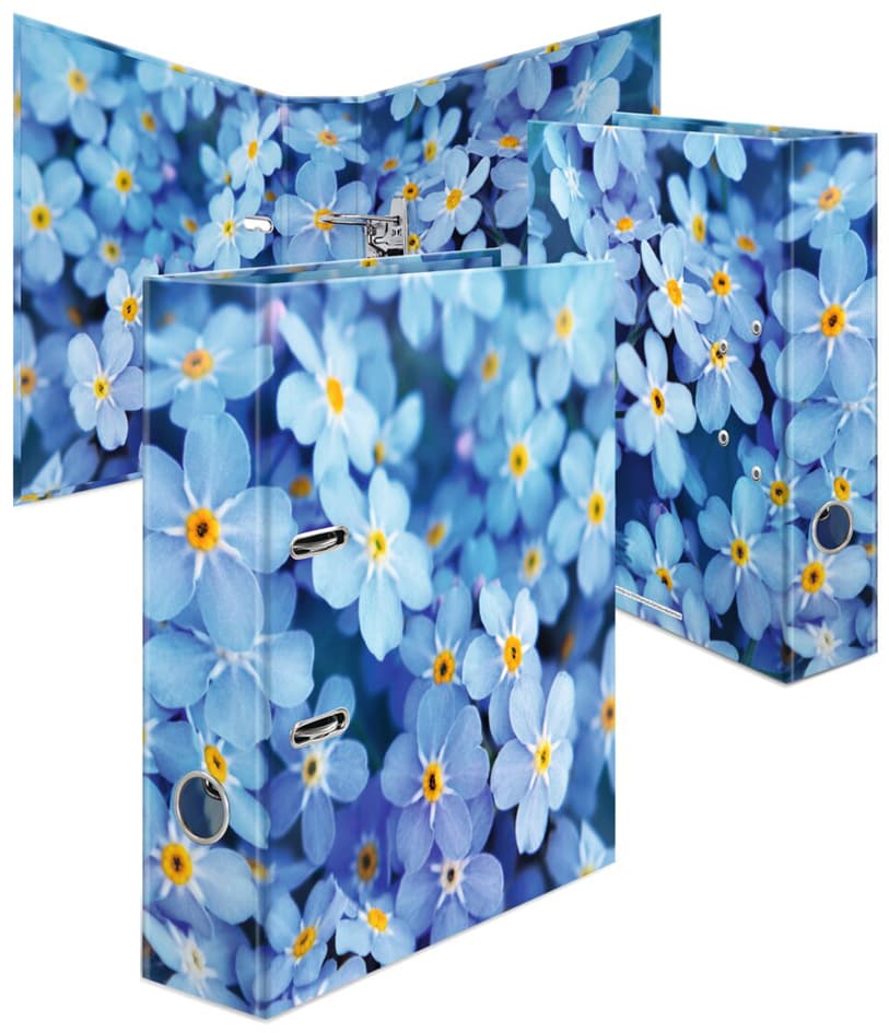 Herma Motivordner Blumen , Blue Flowers, , Din A4
