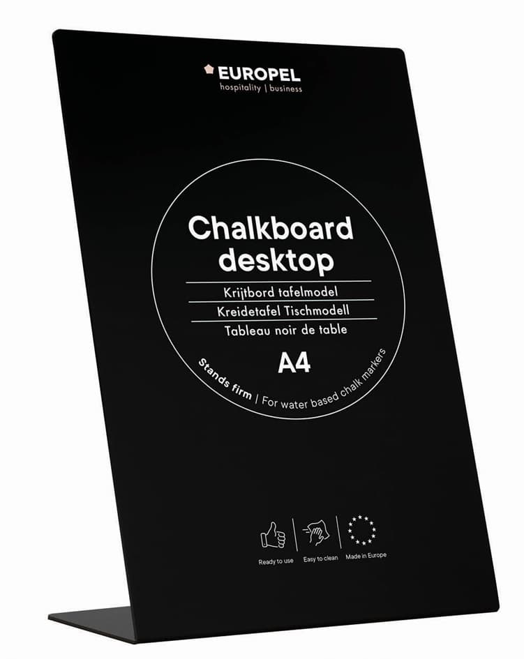 Europel Tischaufsteller L-Standard, Din A5, Schwarz