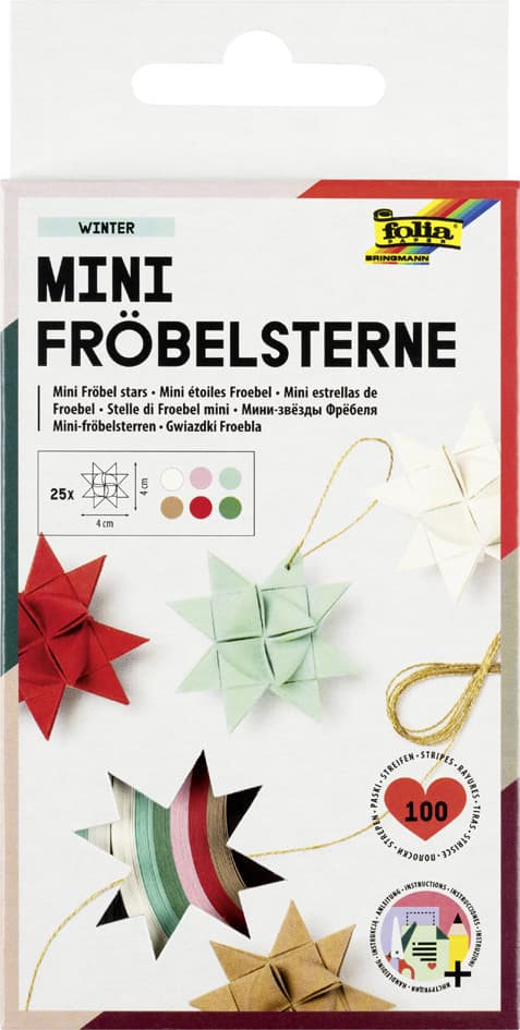 Folia Faltpapierstreifen Winter Für Mini Fröbelsterne