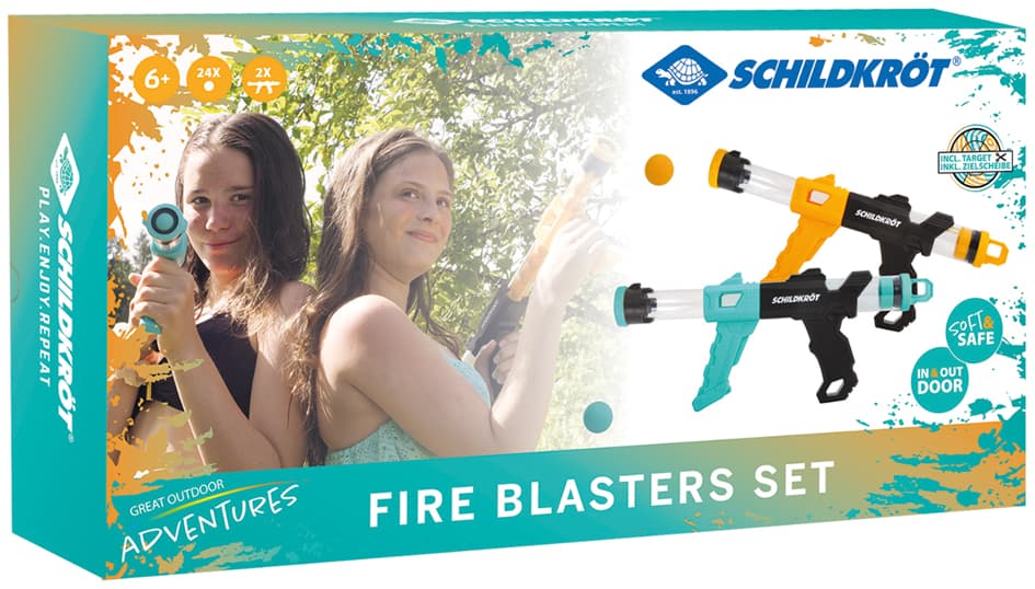 Schildkröt Schaumkugel-Popperpistolen Fire Blaster Set